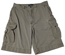 POLO VINTAGE RALPH LAUREN uomo 36 pantaloncini cargo cotone kaki ben indossati