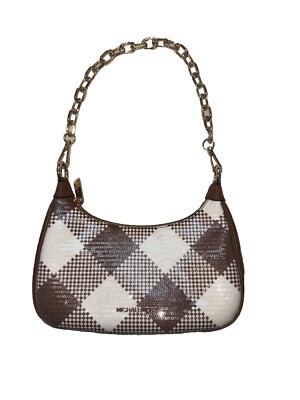 Michael Kors Cora Medium Pouchette Chain Crossbody Shoulder Bag Handbag Purse MK