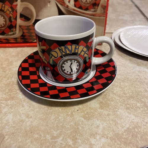 Sakura Espresso Cup Saucer Set of 4 Route 66 Diner Demitasse Cappuccino 5oz NOS - Picture 5 of 10