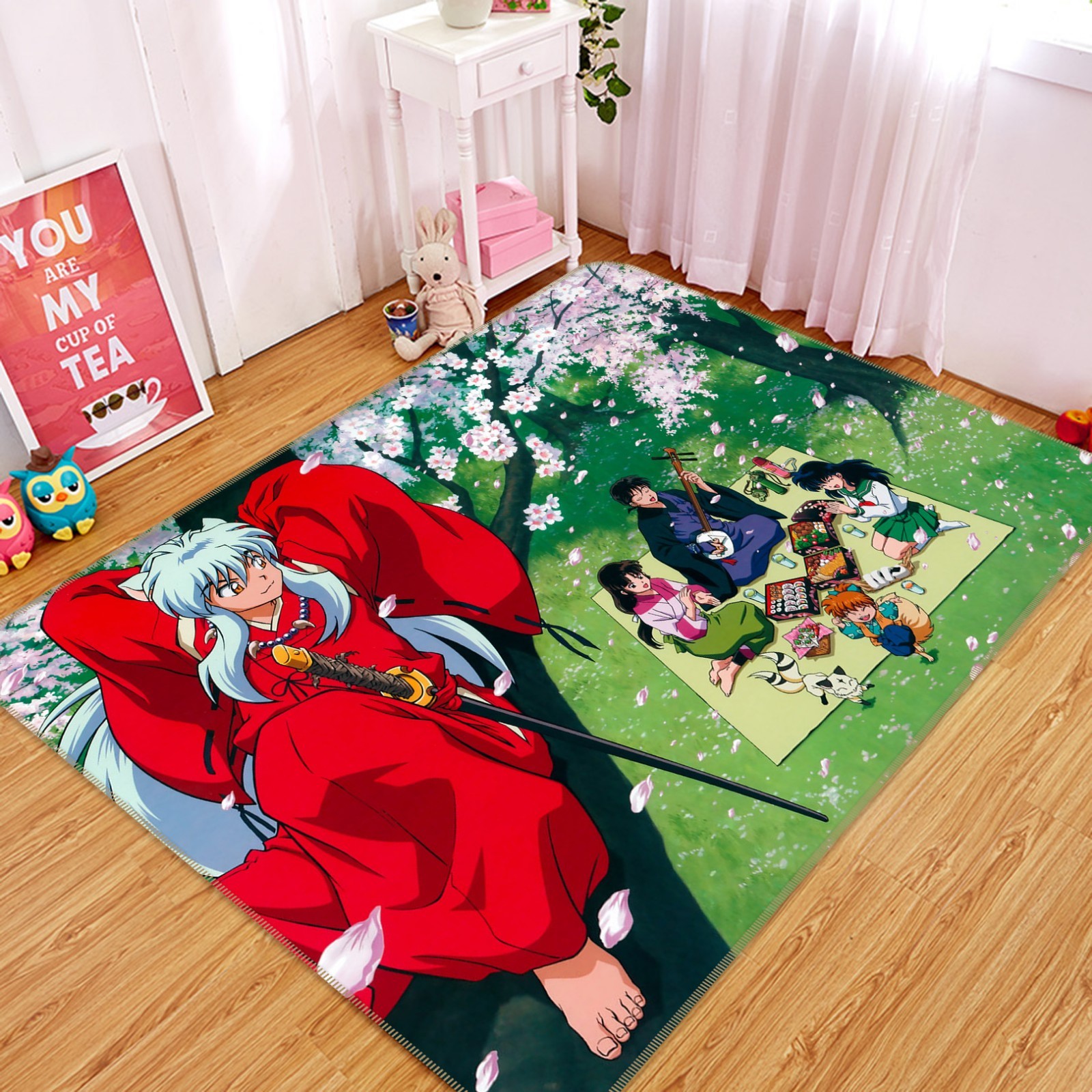 3d Inuyasha Elegant Au Carpet Photo Mat Rug Game Anime Japan 323