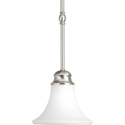 Applause Collection 1-Light Brushed Nickel Mini Pendant Light by Progress L.