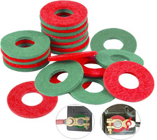 24 Pcs Battery Terminal Anti Corrosion Washers, 12 Pcs Red and 12 Pcs Green Batt