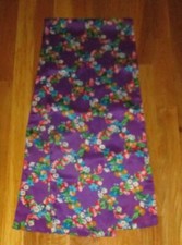 ECHO Purple Green Purple Berries Fruit Floral 100 Silk Oblong Scarf 51"
