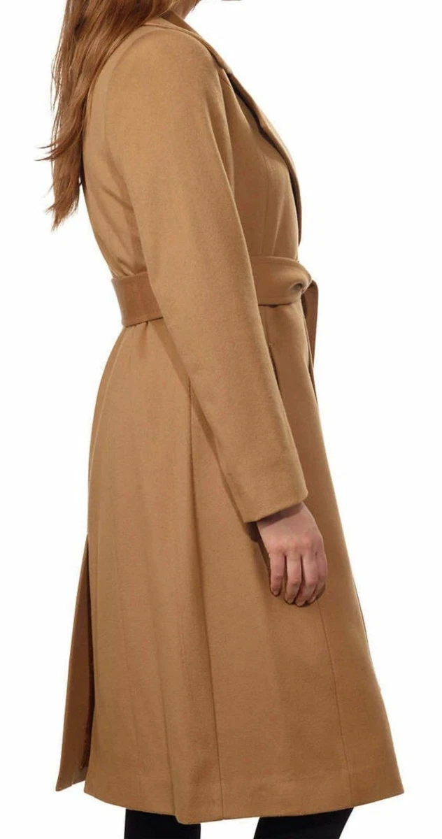 Tan wrap coat womens cheap