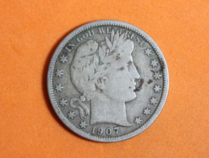 1907-D Barber Half Dollar Silver #P13500