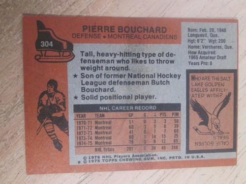 1975-76 TOPPS HOCKEY, MULTI LISTING, YOU PICK EM", EXCELLENT CARDS, NO CREASES. - Picture 350 of 384