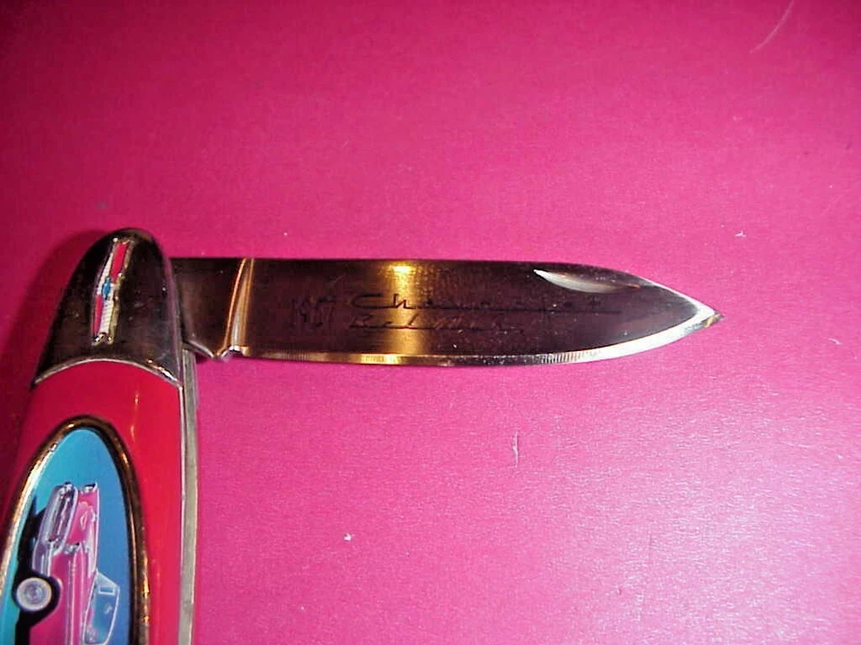 CUCHILLO OFICIAL DE COLECCIONISTA CHAVROLET BALAIR 1957 DE FRANKLIN COMO NUEVO Foto 4 de 4