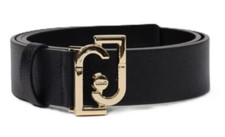 LIU JO AA5237 E0058 CINTURA LOGATA HIPS BELT 3,5CM 22222 NERO ECOPELLE