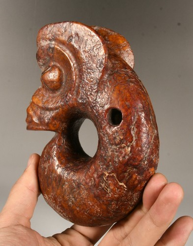 Statue crochet dragon cochon fengshui magasin Yu cochon fengshui culture Hongshan Chine 14 cm