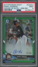 2018 Bowman Chrome Osiris Johnson 1st Rookie Auto PSA 9 Green Refractor #/99