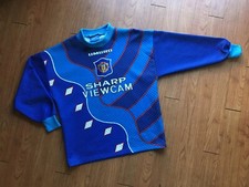Vintage Manchester United UMBRO Goalkeeper Jersey Sharp Viewcam size YL/Mens XS