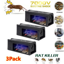 3PCS Electronic Mouse Trap Victor Control Rat Killer Pest Electric Rodent Zapper