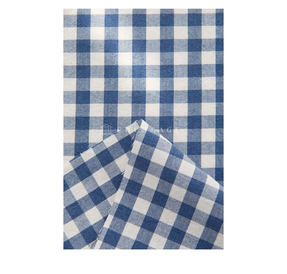 Navy Gingham Cotton Fabric Precuts Bundle Patchwork Quilting Scraps 8mm - Image 4 of 4