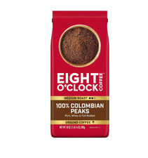 Eight O'Clock Coffee Medium Roast Ground 100 Colombian Peaks Coffee 30 oz