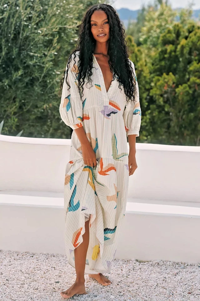 Anthropologie Celandin The Carolita Printed Shirt Dress 3X Plus Maxi NEW 45206 - Image 3 of 4