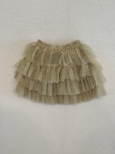 365 Kids from Garanimals Girls Tiered Mesh Skirt Latte Size 4