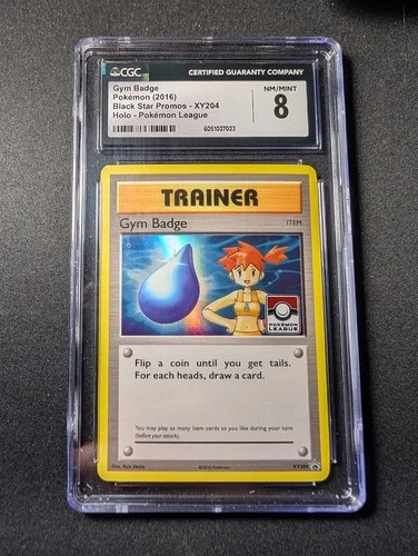 Gym Badge XY204 XY Black Star Promo CGC 8 Pokemon League Stamp