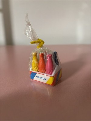 Vintage 1980er Neuheit Soda Pop Buntstifte 6er Set Pepsi geformte Flaschen in Kiste
