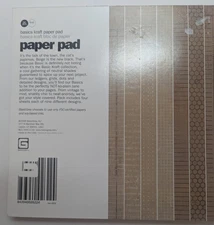 Basic Grey 6x6 Paper Pad - 36 pieces - Single Sided - Basic Kraft - New