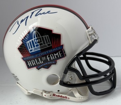 Jerry Rice Signed Hall of Fame Mini Helmet Autograph ASM Authenticated