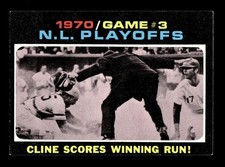 1971 Topps #201 NL Playoff Game 3 Reds EX-MT *w8