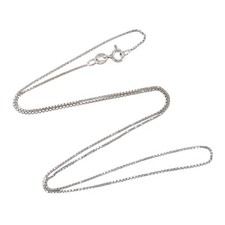 Vintage Italy Sterling Silver 925 Box Chain Necklace 18.5