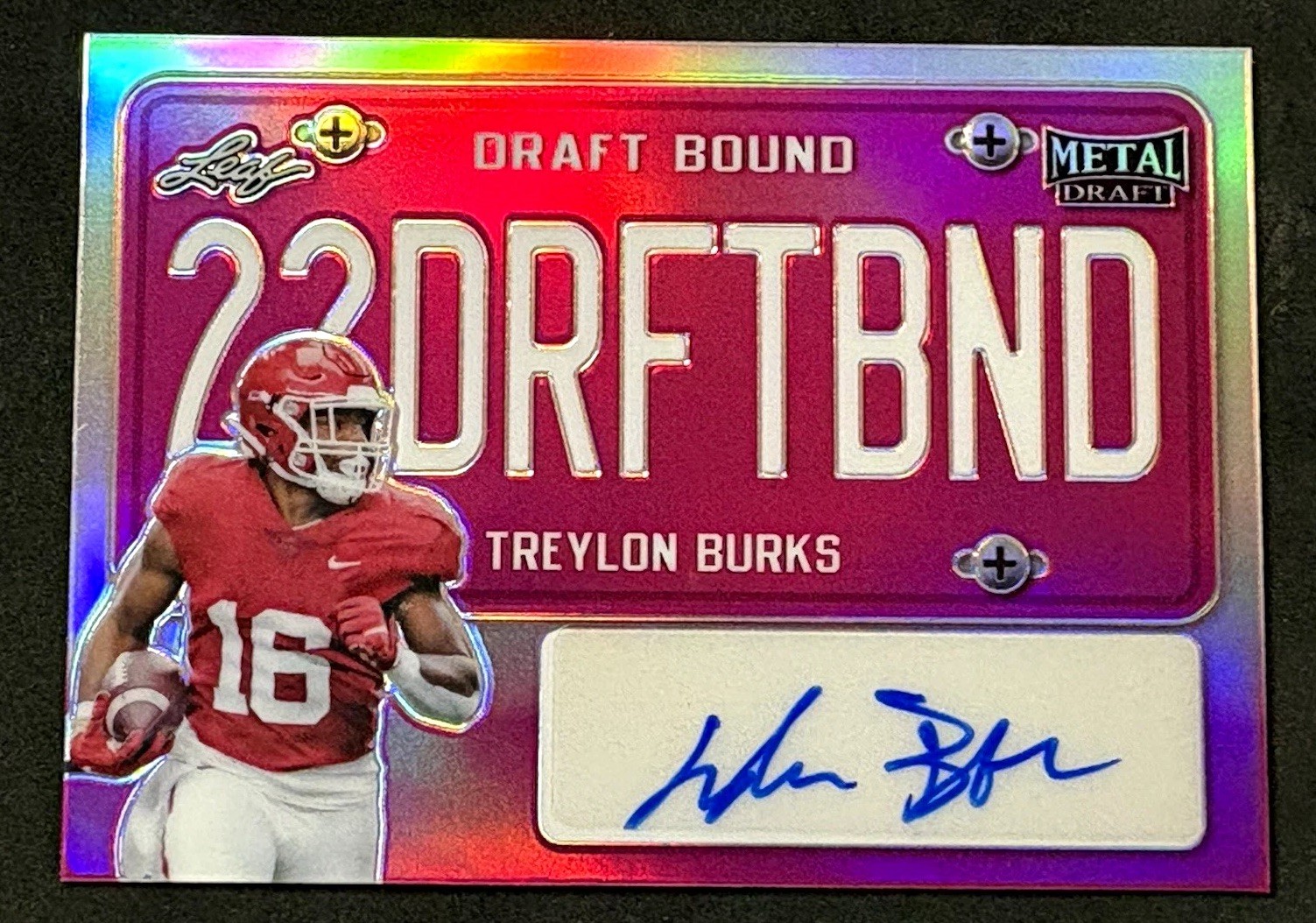 Treylon Burks Leaf Metal Draft Draft Bound Autographs #DBTB1 Base
