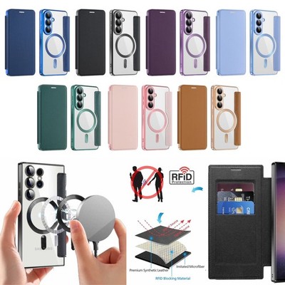 MagSafe Handyhülle Samsung Galaxy S26 Plus Ultra Kunstleder RFID Kamera Schutz
