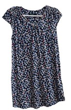Lauren Ralph Lauren Size Large Nightgown Sleep Dress Floral Dark Blue
