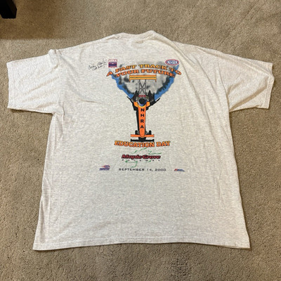 VTG 2000 NHRA Maple Grove Drag Racing T Shirt Jerzees Signed Bobby Martin XL