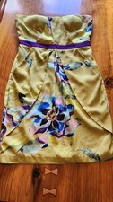 Vince Camuto Women's Green Floral Sleeveless Dress Size 10