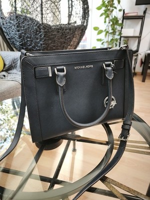 Original Michael Kors Leder Henkeltasche Dillon Dunkelblau wie NEU