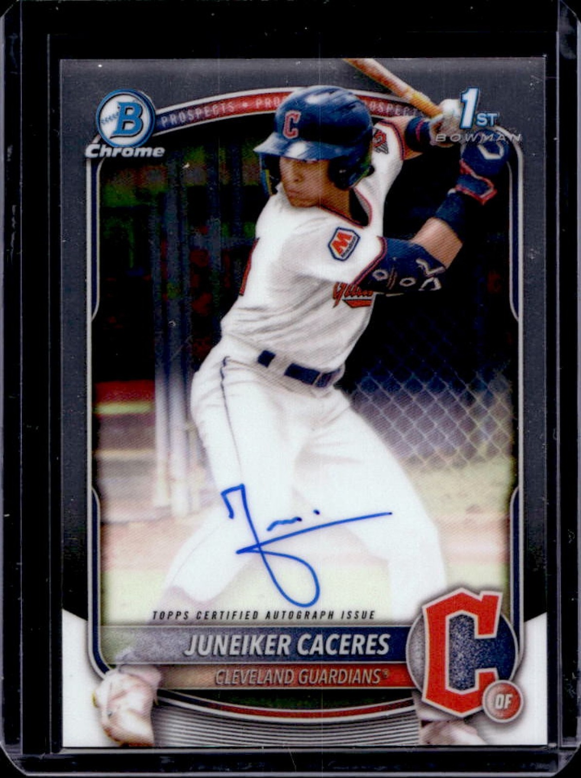 2025 Bowman Chrome Juneiker Caceres Auto 1st Prospect #CPA-JUC Guardians