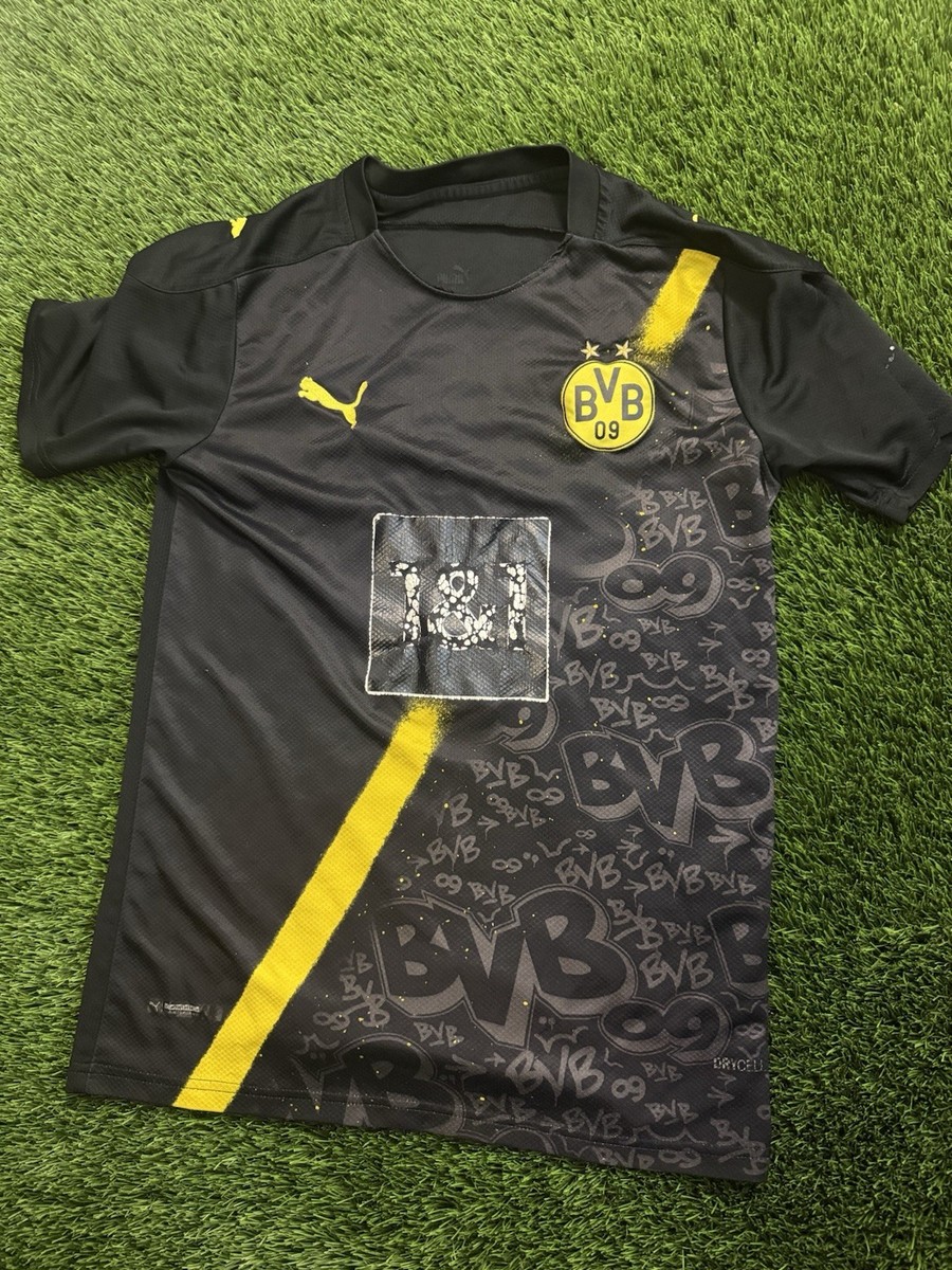Puma Borussia Dortmund BVB 09 Soccer Jersey Black Yellow 1&1 Reus