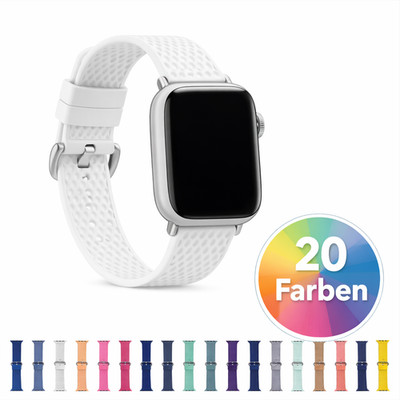 Strukturiertes Silikon Sport Armband kompatibel mit Apple Watch Ultra 38 49 mm