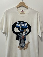 Vintage 1989 The Punisher Marvel Shirt Frank Castle Comic Images HTF Size Large
