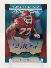 2020 Panini Certified - Mirror Signatures Willie Roaf #MS-WR Mirror Teal /20 AU