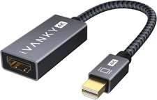 4K Mini Displayport to HDMI Adapter, 4K@30Hz Mini DP to HDMI Adapter, Gold-Plate