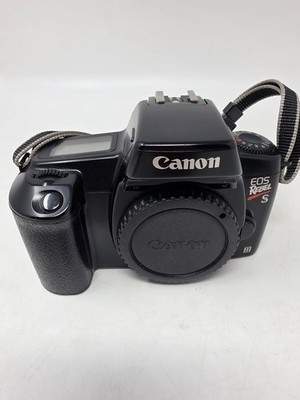 Canon EOS Rebel S II 35mm SLR Film Camera Body Black EF Mount Built-in Flash Cap