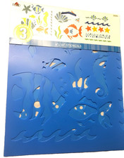 Plaid Simply Stencils Sea Shore Starfish Shells Fish plastic stencil package