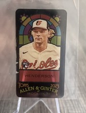 2023 Topps Allen & Ginter - Exclusives EXT Gunnar Henderson #377 Mini Stained...