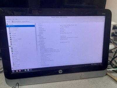 HP 19 Model TPC-PO35 HP with 8GB RAM and 320GB Hard Drive Linux Cinnamon