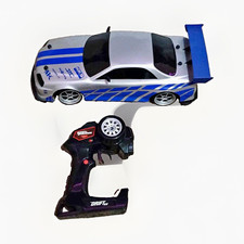 Fast  Furious DRIFT RC Remote Control Car w/ Controller Silver Blue Black