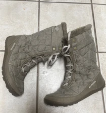 Columbia MINX MID ALTA OMNI-HEAT womens Snow Boot Tan Size 9 Fur Lined 