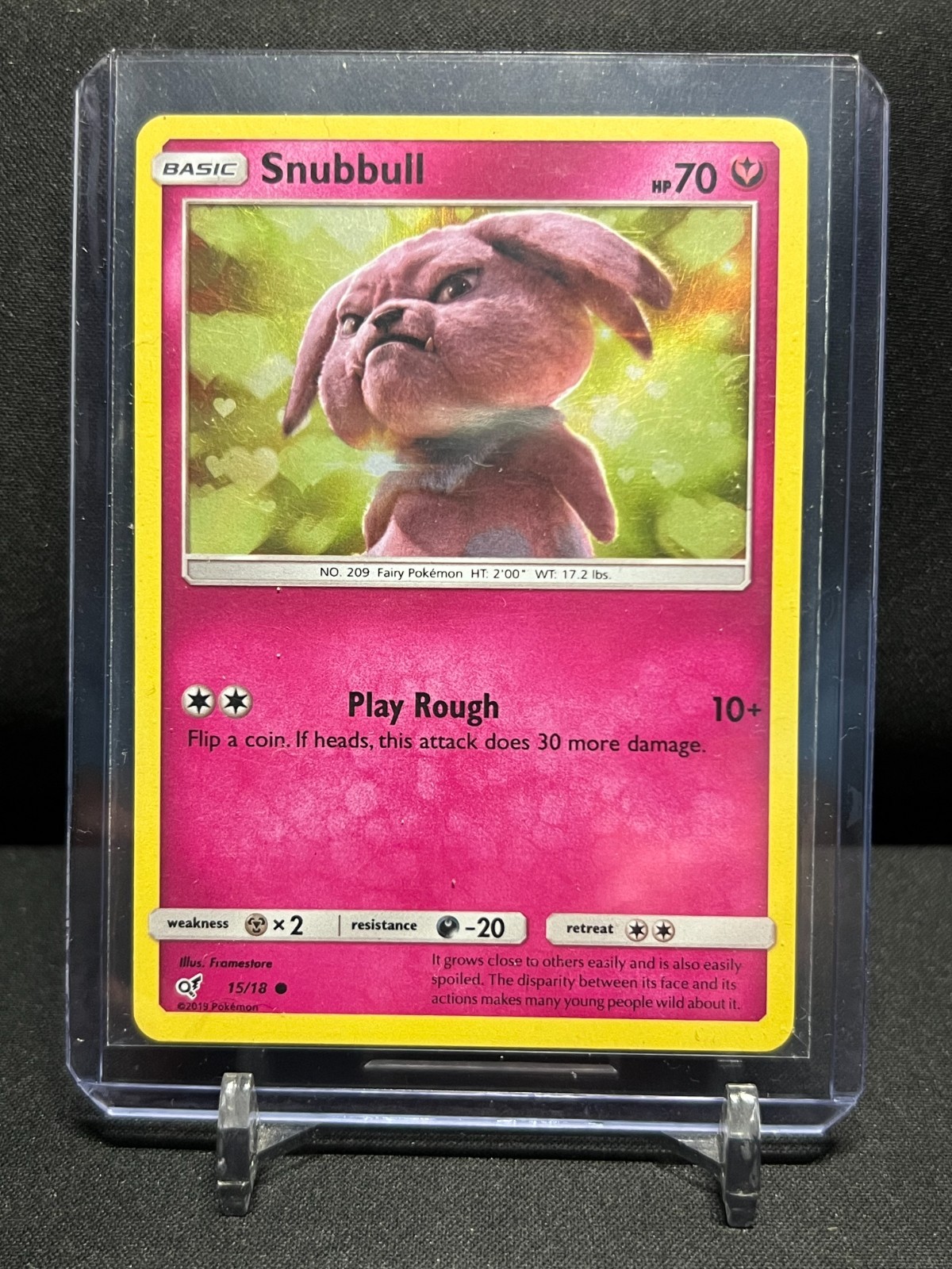 Snubbull 15/18 Holo Pokémon 2019 Detective Pikachu - MP