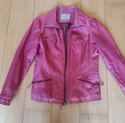 Damen Kunst Leder Jacke Gr. 40