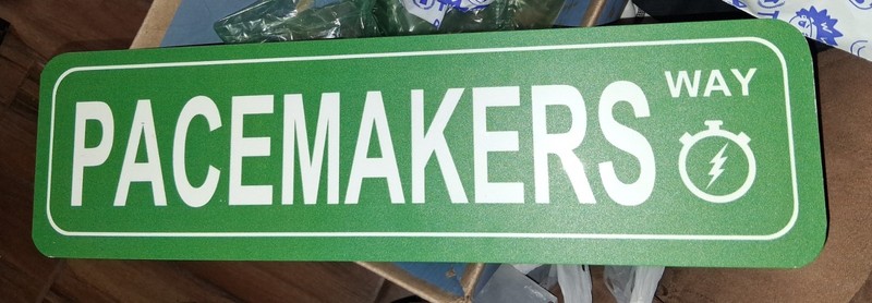 Pacemaker Way Metal Wall Medical Decor Street Sign Aluminum No Pre-Drilled Holes
