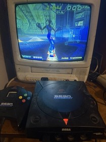 Sega Dreamcast Black Sports Console with Controller And Games Tested And Works