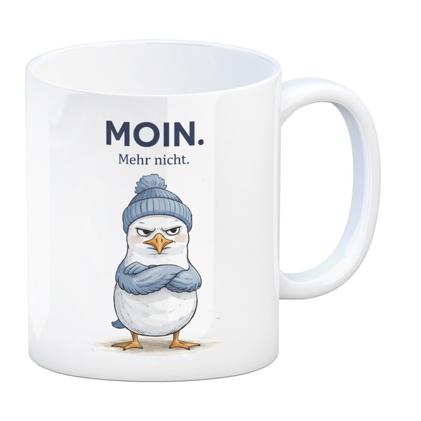 Manfred Die MöWe Moin Mehr Nicht Kaffeebecher FüR KüStenfans-image