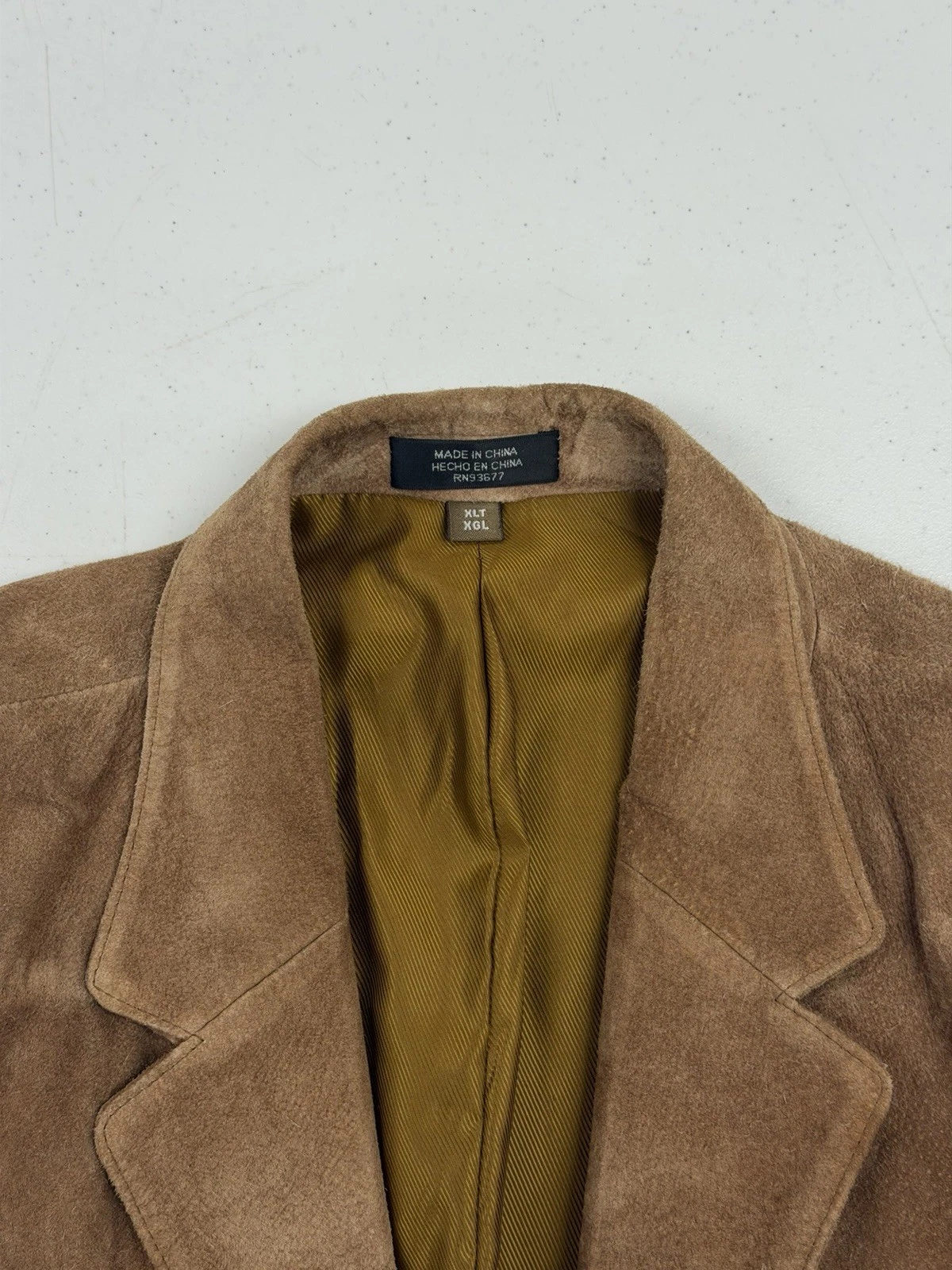 J. Ferrar Men's Brown 100% Genuine Leather Cowboy Jacket XLT Three Button Coat image 10